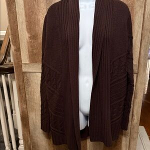Moda International Brown Cardigan Sweater